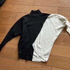 Two tone turtleneck